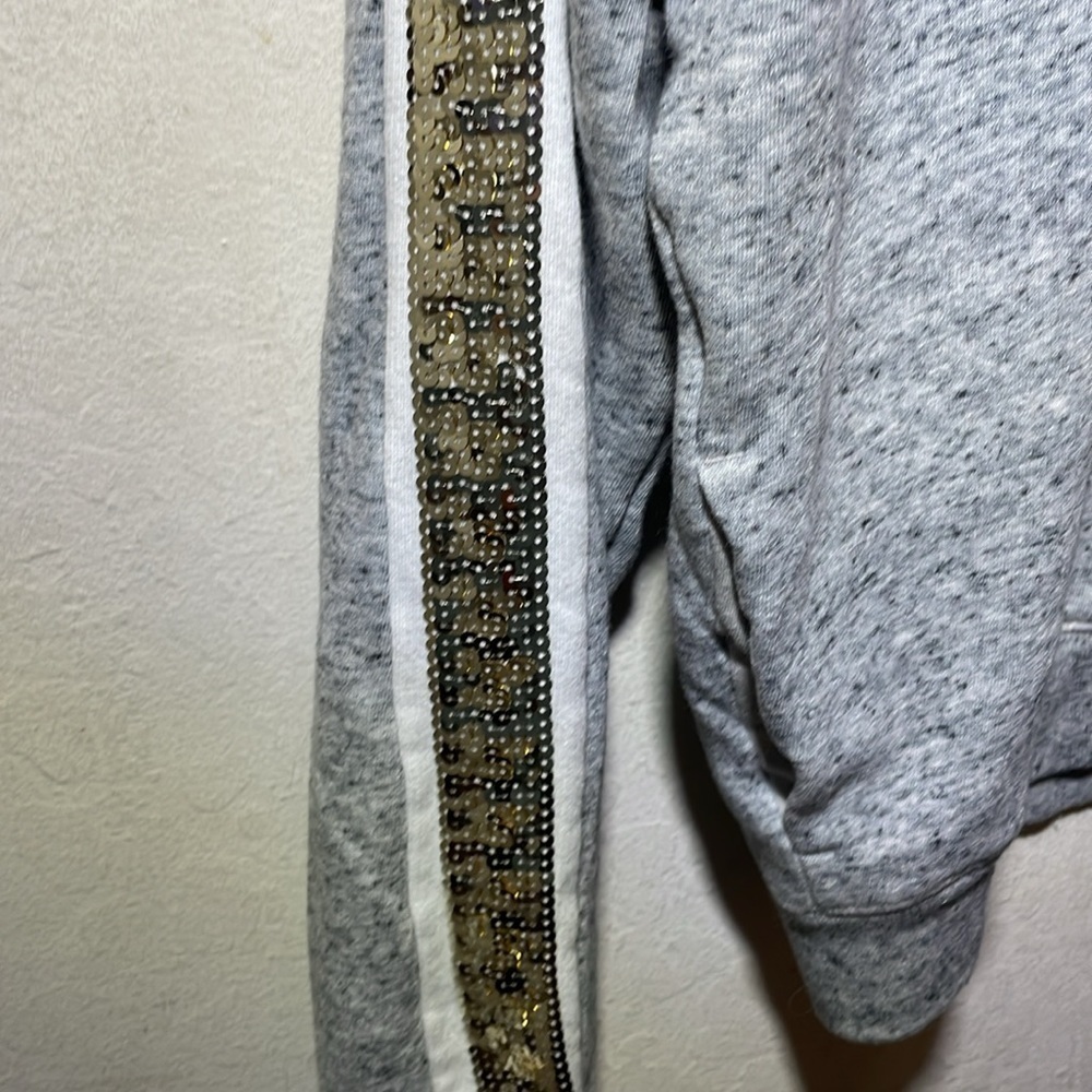 VS PINK Rose Bling Lace-Up Hooded Pullover Size Small - Picture 5 of 7